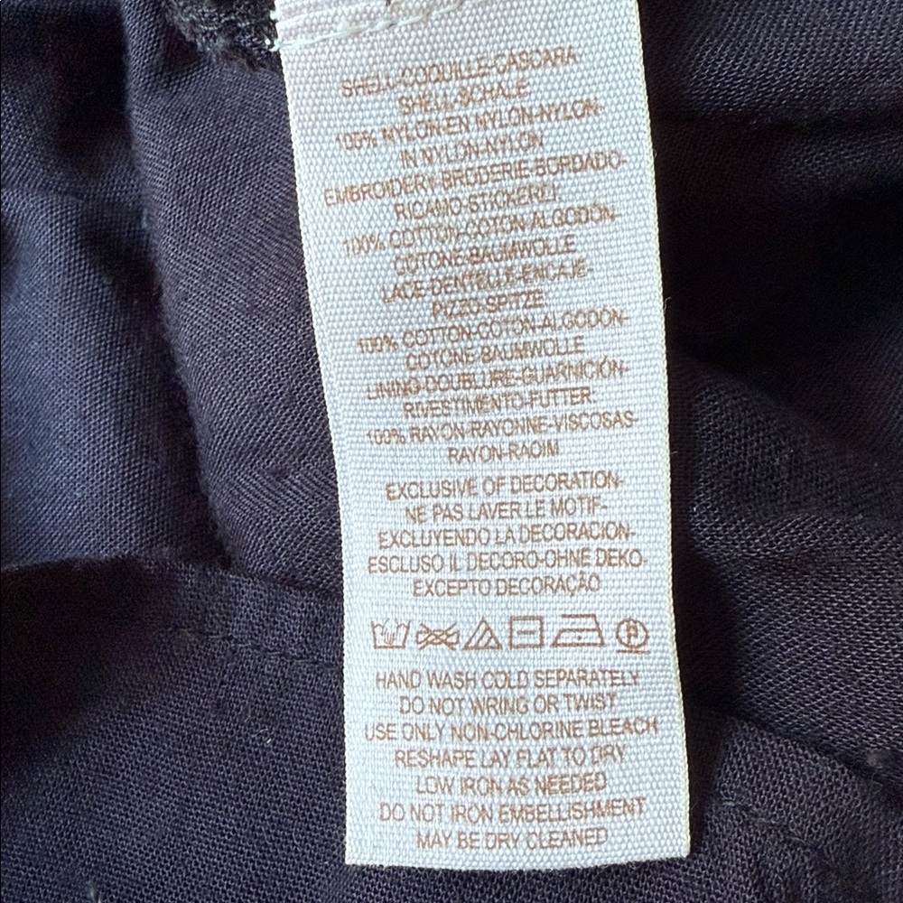 Free People Black Lace Mini Dress with Starburst Details - Picture 15 of 15
